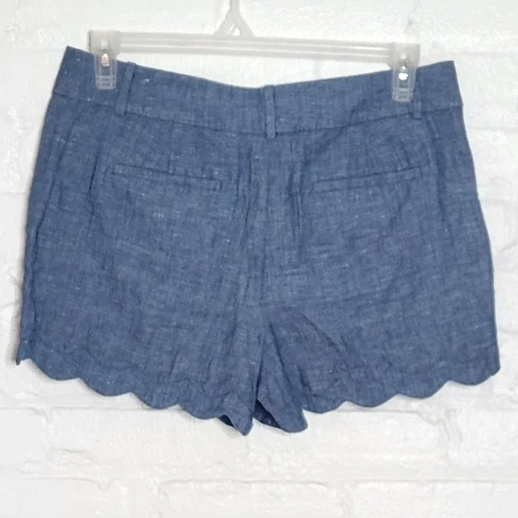 Ann Taylor LOFT "The Riviera" Scalloped Shorts - Picture 3 of 3